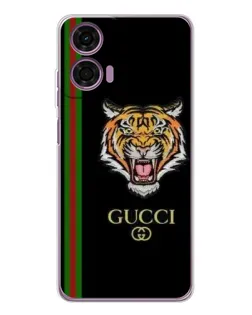 Чехол для Motorola Moto E14 с картинкой «Тигр Gucci»