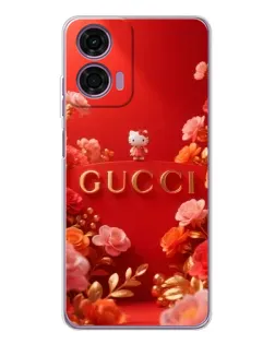 Чехол для Motorola Moto E14 с картинкой «Gucci — золотой сад»