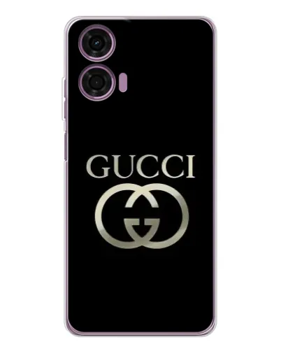 Чехол для Motorola Moto E14 с картинкой «Gucci — золото на черном» Чехол для Motorola Moto E14 с картинкой «Gucci — золото на черном»