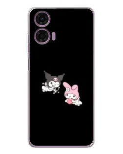 Чехол для Motorola Moto E14 с картинкой «My Melody и Kuromi» Чехол для Motorola Moto E14 с картинкой «My Melody и Kuromi»