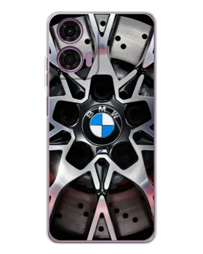 Чехол для Motorola Moto E14 с картинкой «BMW — деталь диска»