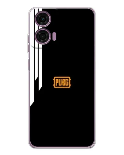 Чехол для Motorola Moto E14 с картинкой «PUBG — вертикальные линии»