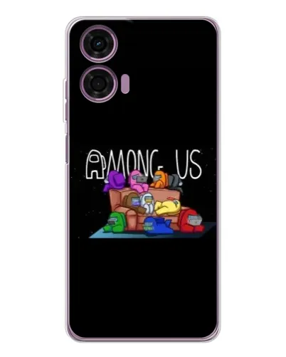 Чехол для Motorola Moto E14 с картинкой «Логотип Among Us» Чехол для Motorola Moto E14 с картинкой «Логотип Among Us»