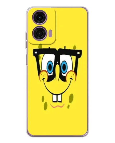Чехол для Motorola Moto E14 с картинкой «Минималистичный Спанч Боб» Чехол для Motorola Moto E14 с картинкой «Минималистичный Спанч Боб»