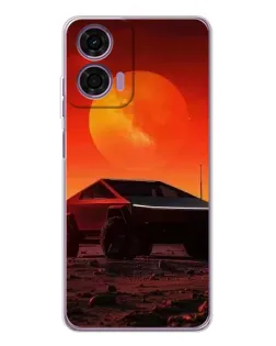 Чехол для Motorola Moto E14 с картинкой «Cybertruck на Марсе» Чехол для Motorola Moto E14 с картинкой «Cybertruck на Марсе»