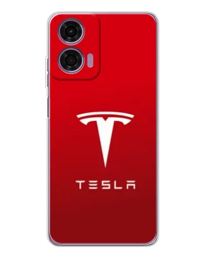 Чехол для Motorola Moto E14 с картинкой «Tesla Red Classic»