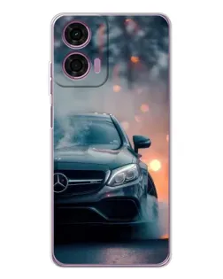 Чехол для Motorola Moto E14 с картинкой «Mercedes — ночной город» Чехол для Motorola Moto E14 с картинкой «Mercedes — ночной город»
