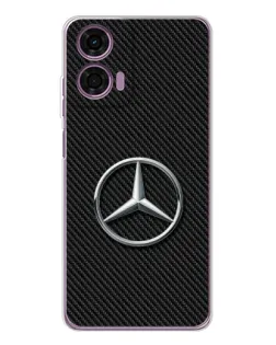Чехол для Motorola Moto E14 с картинкой «Карбоновый Mercedes стиль»