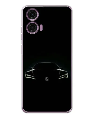 Чехол для Motorola Moto E14 с картинкой «Mercedes — силуэт авто» Чехол для Motorola Moto E14 с картинкой «Mercedes — силуэт авто»