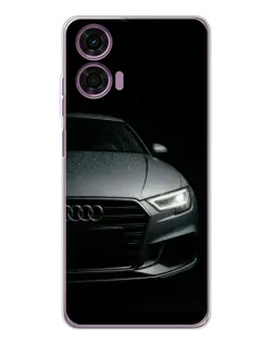 Чехол для Motorola Moto E14 с картинкой «Audi — детализация кузова» Чехол для Motorola Moto E14 с картинкой «Audi — детализация кузова»