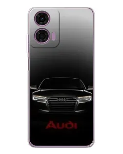 Чохол для Motorola Moto E14 з картинкою «Audi — градієнтний контур»