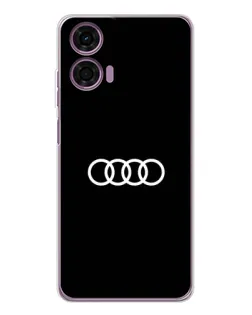 Чохол для Motorola Moto E14 з картинкою «Audi White Logo»