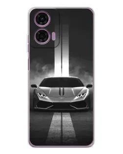 Чехол для Motorola Moto E14 с картинкой «Lamborghini симметрия дорог»