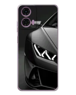 Чехол для Motorola Moto E14 с картинкой «Lamborghini фары детализация»