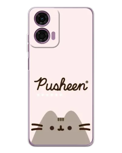 Чехол для Motorola Moto E14 с картинкой «Pusheen логотип»