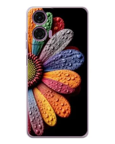 Чехол для Motorola Moto E14 с картинкой «Радужный цветок» Чехол для Motorola Moto E14 с картинкой «Радужный цветок»