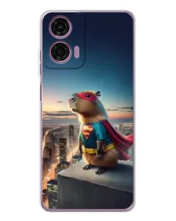 Чехол для Motorola Moto E14 с картинкой «Капи-мен супергерой»