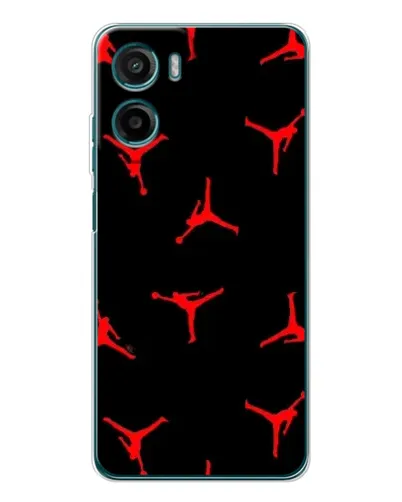 Чехол для Motorola Moto E15 с картинкой «Jordan Red Pattern»