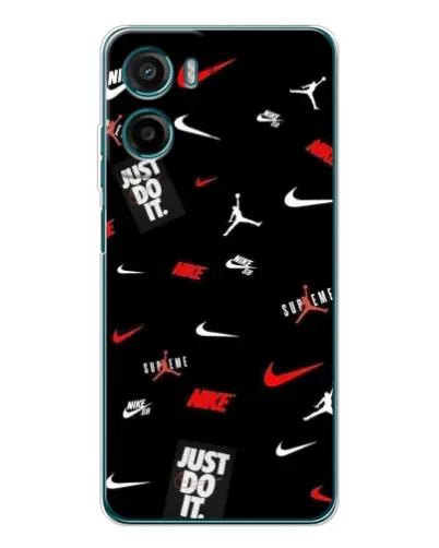 Чехол для Motorola Moto E15 с картинкой «Nike Mix Pattern»