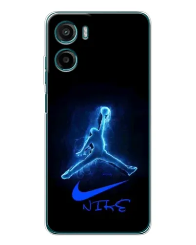 Чехол для Motorola Moto E15 с картинкой «Jordan Neon Blue»