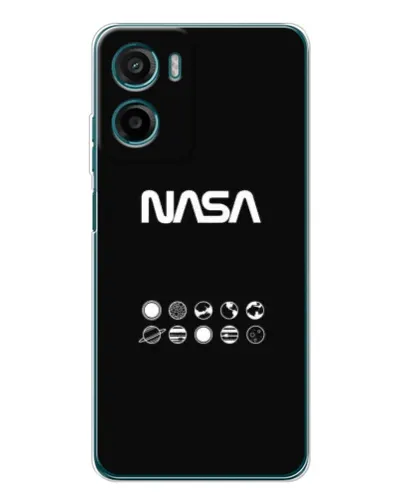 Чехол для Motorola Moto E15 с картинкой «NASA — технический принт» Чехол для Motorola Moto E15 с картинкой «NASA — технический принт»