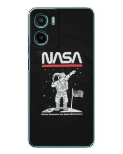 Чохол для Motorola Moto E15 з картинкою «NASA — крокуємо по Місяцю» Чохол для Motorola Moto E15 з картинкою «NASA — крокуємо по Місяцю»