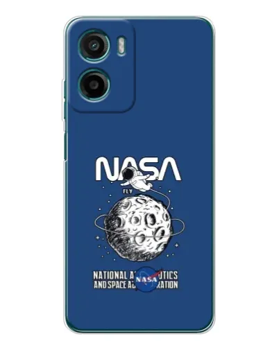 Чехол для Motorola Moto E15 с картинкой «NASA — лунная миссия» Чехол для Motorola Moto E15 с картинкой «NASA — лунная миссия»
