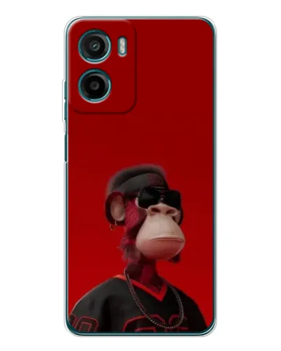 Чехол для Motorola Moto E15 с картинкой «Bored Ape в красном» Чехол для Motorola Moto E15 с картинкой «Bored Ape в красном»