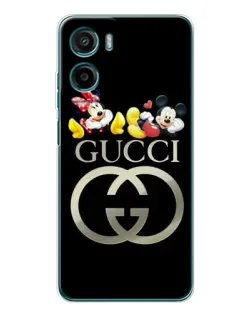 Чехол для Motorola Moto E15 с картинкой «Gucci — герои Disney»
