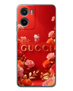 Чехол для Motorola Moto E15 с картинкой «Gucci — золотой сад»