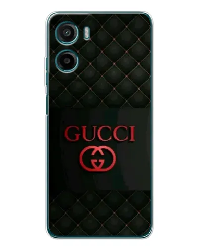 Чехол для Motorola Moto E15 с картинкой «Gucci — стеганый черный»