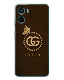 Чехол для Motorola Moto E15 с картинкой «Gucci — золотая бабочка»