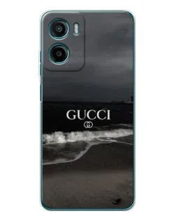 Чехол для Motorola Moto E15 с картинкой «Gucci — морской прибой»