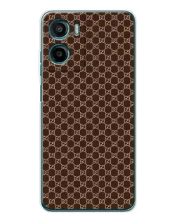 Чехол для Motorola Moto E15 с картинкой «Gucci — шоколадная сетка»