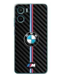 Чехол для Motorola Moto E15 с картинкой «Эмблема BMW и карбон»