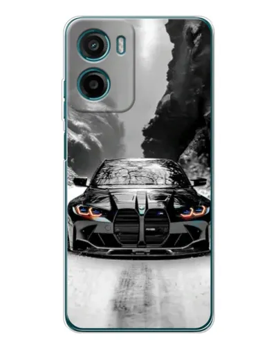 Чехол для Motorola Moto E15 с картинкой «BMW — акварельный дрифт» Чехол для Motorola Moto E15 с картинкой «BMW — акварельный дрифт»