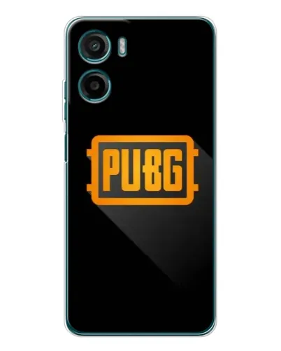 Чохол для Motorola Moto E15 з картинкою «PUBG — рамка лого»