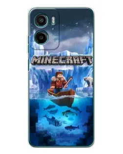 Чехол для Motorola Moto E15 с картинкой «Minecraft ледяной мир» Чехол для Motorola Moto E15 с картинкой «Minecraft ледяной мир»
