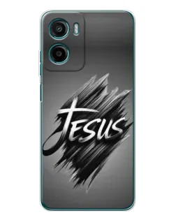 Чехол для Motorola Moto E15 с картинкой «Надпись Jesus Graffiti»