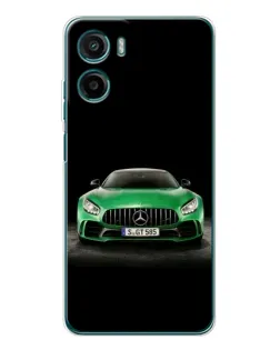 Чехол для Motorola Moto E15 с картинкой «Mercedes — неоновый лого»