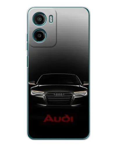 Чехол для Motorola Moto E15 с картинкой «Audi — градиентный контур» Чехол для Motorola Moto E15 с картинкой «Audi — градиентный контур»