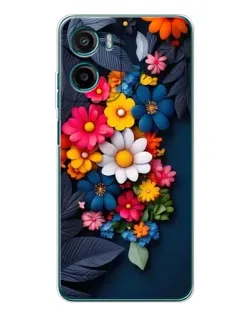 Чехол для Motorola Moto E15 с картинкой «Цветочная феерия»