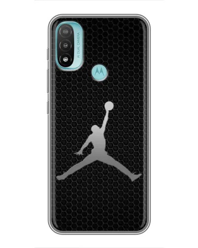 Чехол для Motorola MOTO E20 с картинкой «Jordan Dark Carbon»