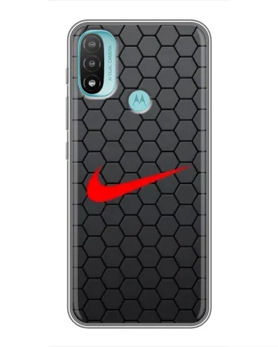 Чехол для Motorola MOTO E20 с картинкой «Nike — карбоновая сетка» Чехол для Motorola MOTO E20 с картинкой «Nike — карбоновая сетка»