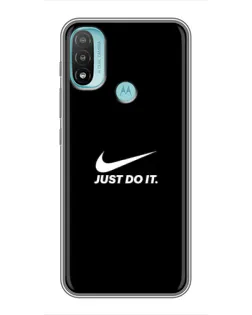 Чехол для Motorola MOTO E20 с картинкой «Минимализм от Nike»