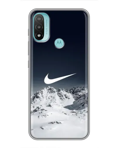 Чехол для Motorola MOTO E20 с картинкой «Nike — зимние горы» Чехол для Motorola MOTO E20 с картинкой «Nike — зимние горы»