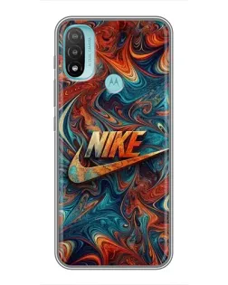 Чехол для Motorola MOTO E20 с картинкой «Nike в абстракции»