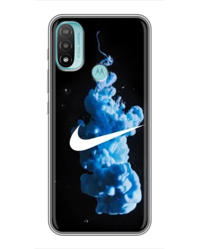 Чехол для Motorola MOTO E20 с картинкой «Nike и синий дым» Чехол для Motorola MOTO E20 с картинкой «Nike и синий дым»