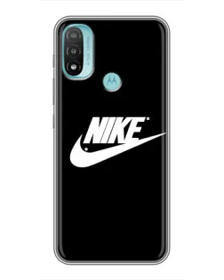 Чехол для Motorola MOTO E20 с картинкой «Мазки краски Nike»