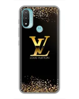 Чохол для Motorola MOTO E20 з картинкою «LV — золоті іскри»